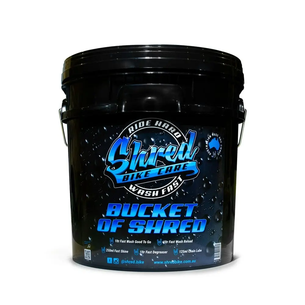 Shred Original Bike/Bicycle Cleaning Care Bucket Set Wash Cleaner/Degreaser - Sports & Outdoor