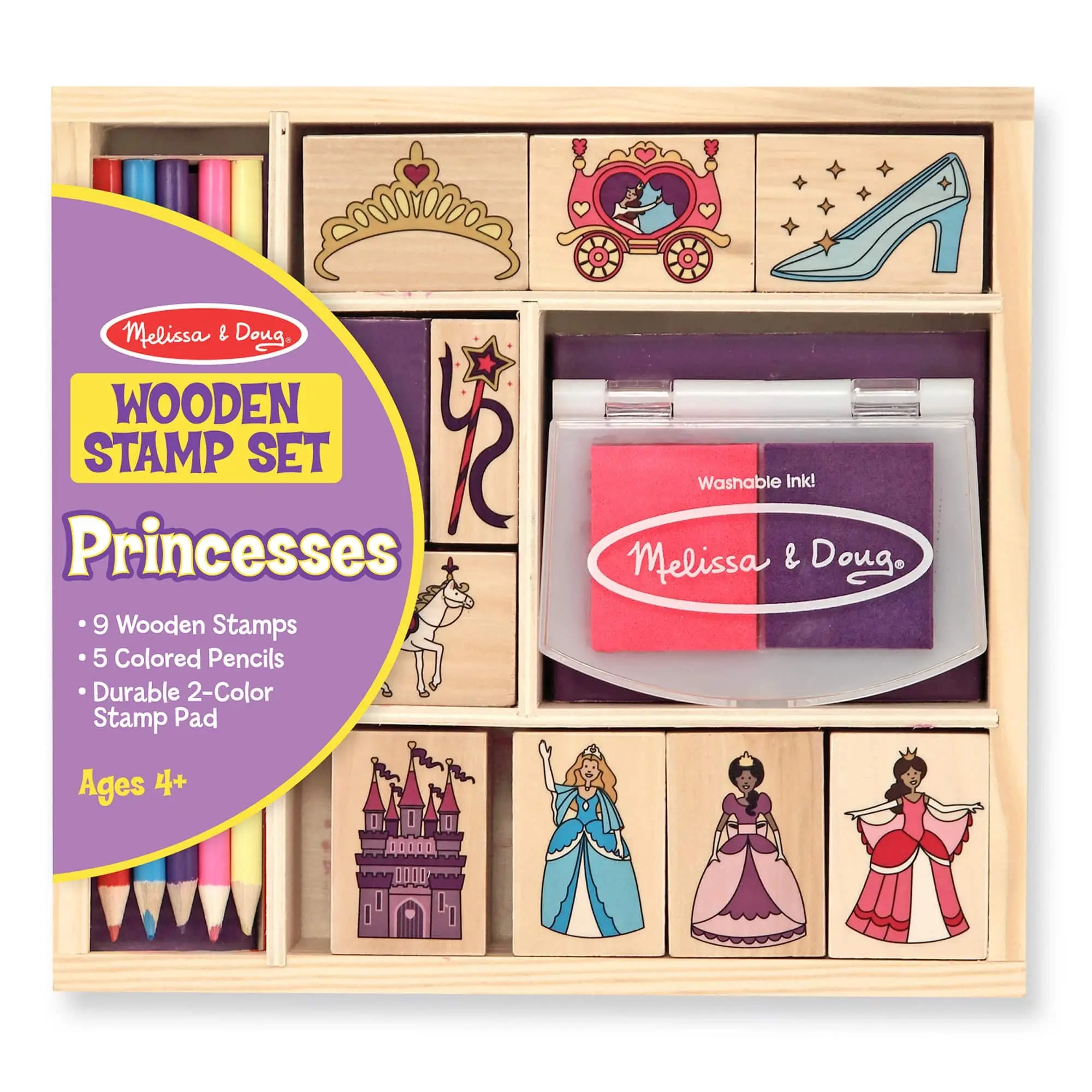 Melissa and Doug - Wooden Princess Stamp Set
