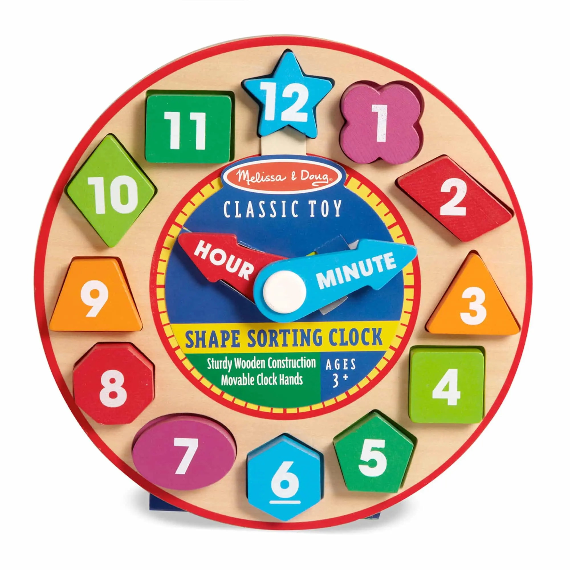 Melissa and Doug - Wooden Shape Sorting Clock