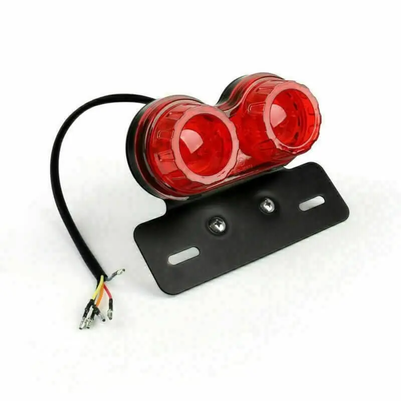 Motorcycle Led Rear Tail Light Brake Indicator Light Number Plate 12V Red T7 - Home & Garden