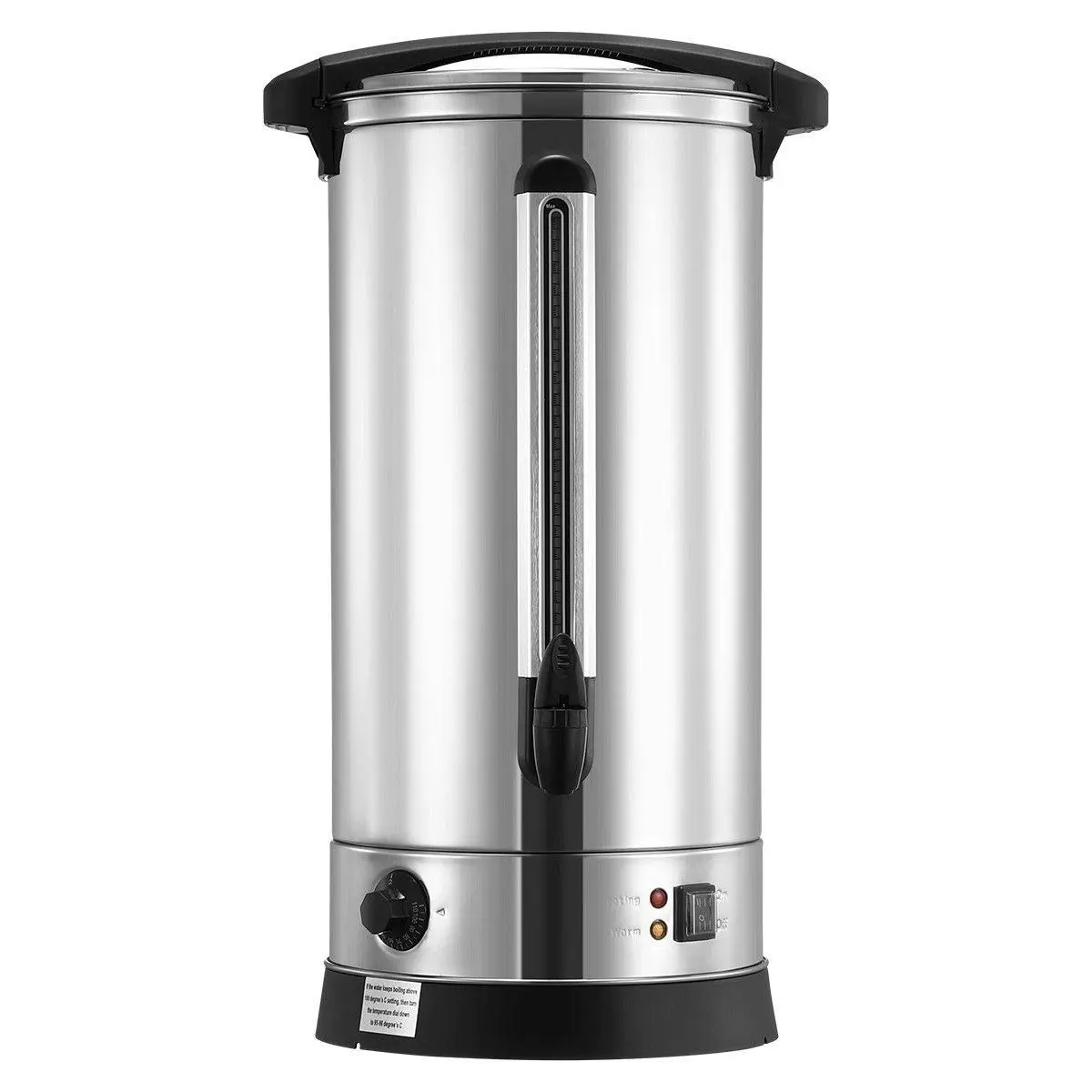 Maxkon 28L Stainless Steel Hot Water Urn 2500W Electric Hot Beverage Dispenser with Boil Dry Protection - Home & Garden