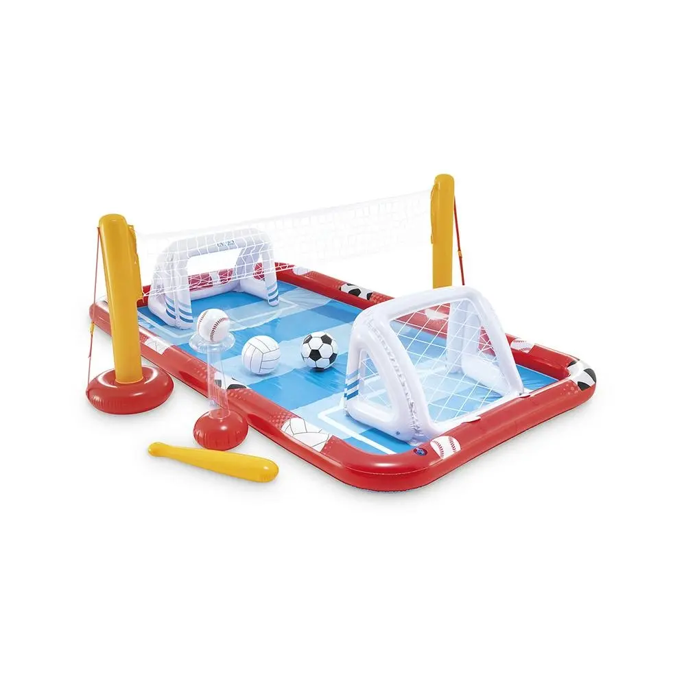 Intex 3.2m Inflatable Sports Play Centre Soccer/Volleyball/Ball/Goal Kids Toy 3+ - Home & Garden