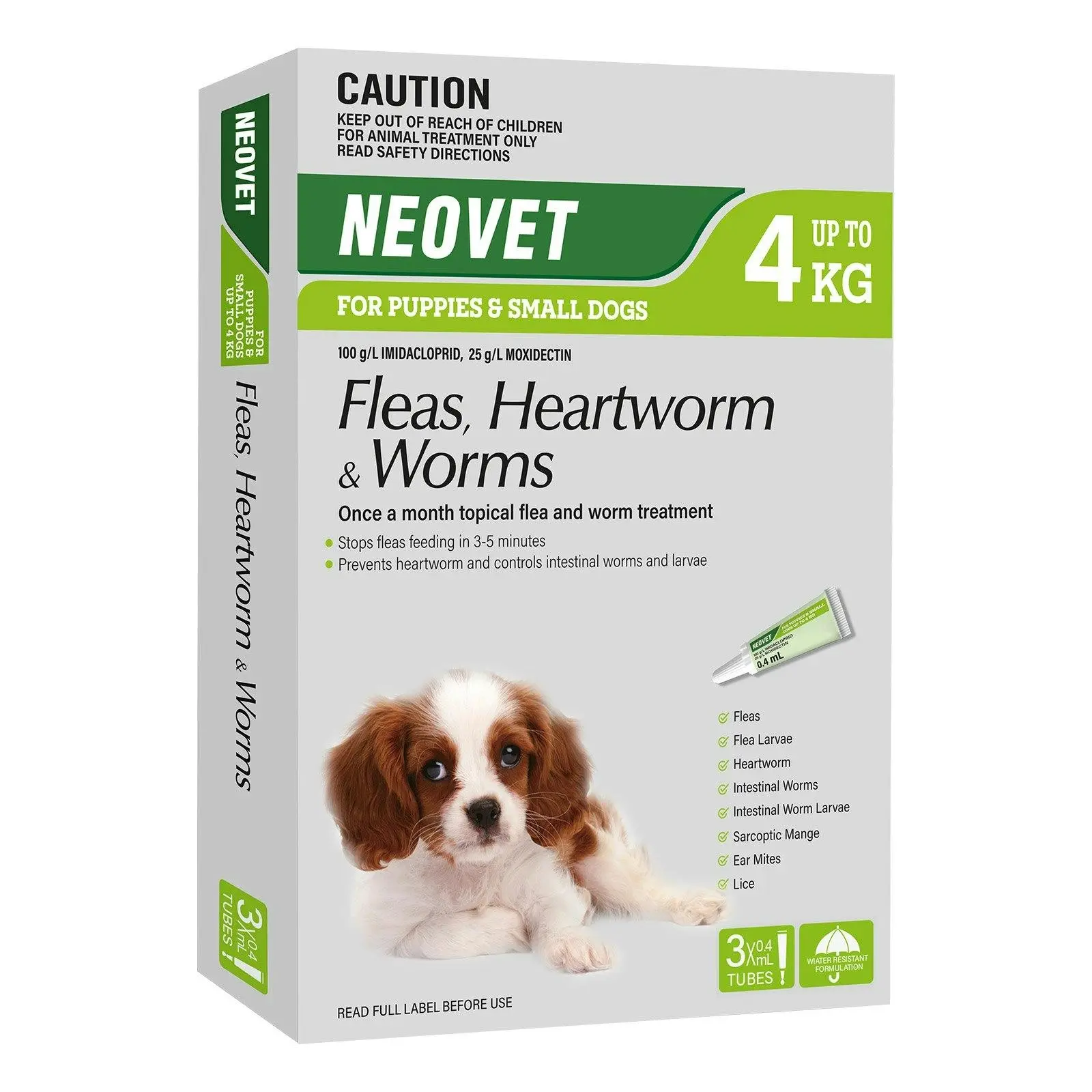 NEOVET - Generic Advocate for Puppies and Small Dogs Up To 4 Kg (GREEN) 3 Pack