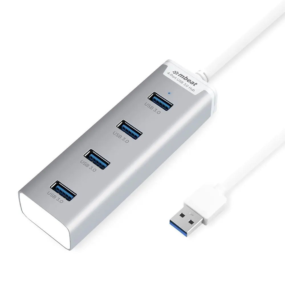 mBeat Stick 4 Port USB 3.0 Compact Aluminium Hub for PC Macbook Laptop Data Sync - Electronics