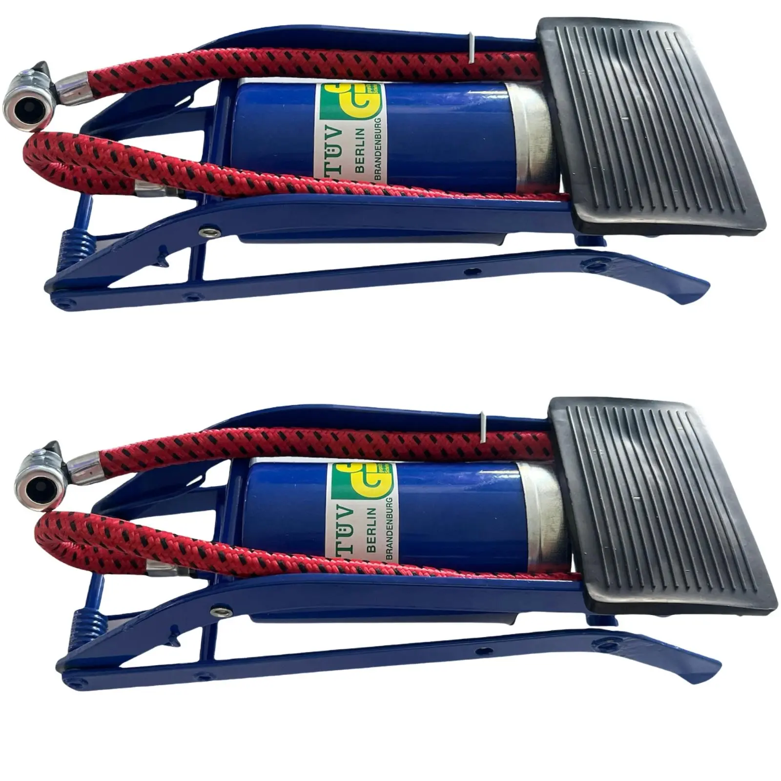 2x HIGH PRESSURE FOOT PUMP Ball Bicycle Motorbike Car Tire Inflator Tyre Air - Sports & Outdoor