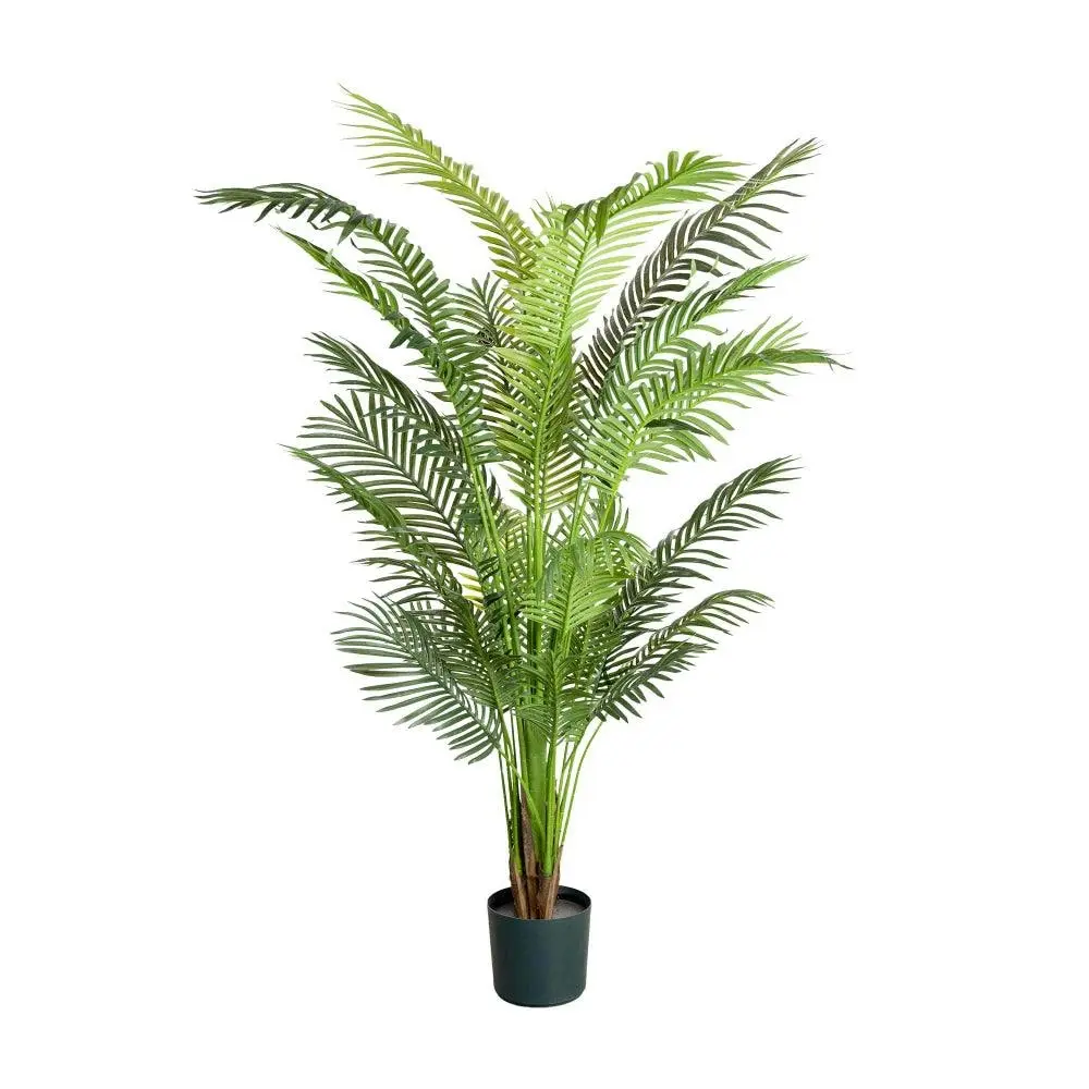 Glamorous Fusion Bright Green Areca Palm Tree Artificial Fake Plant Decorative 183cm In Pot - Green