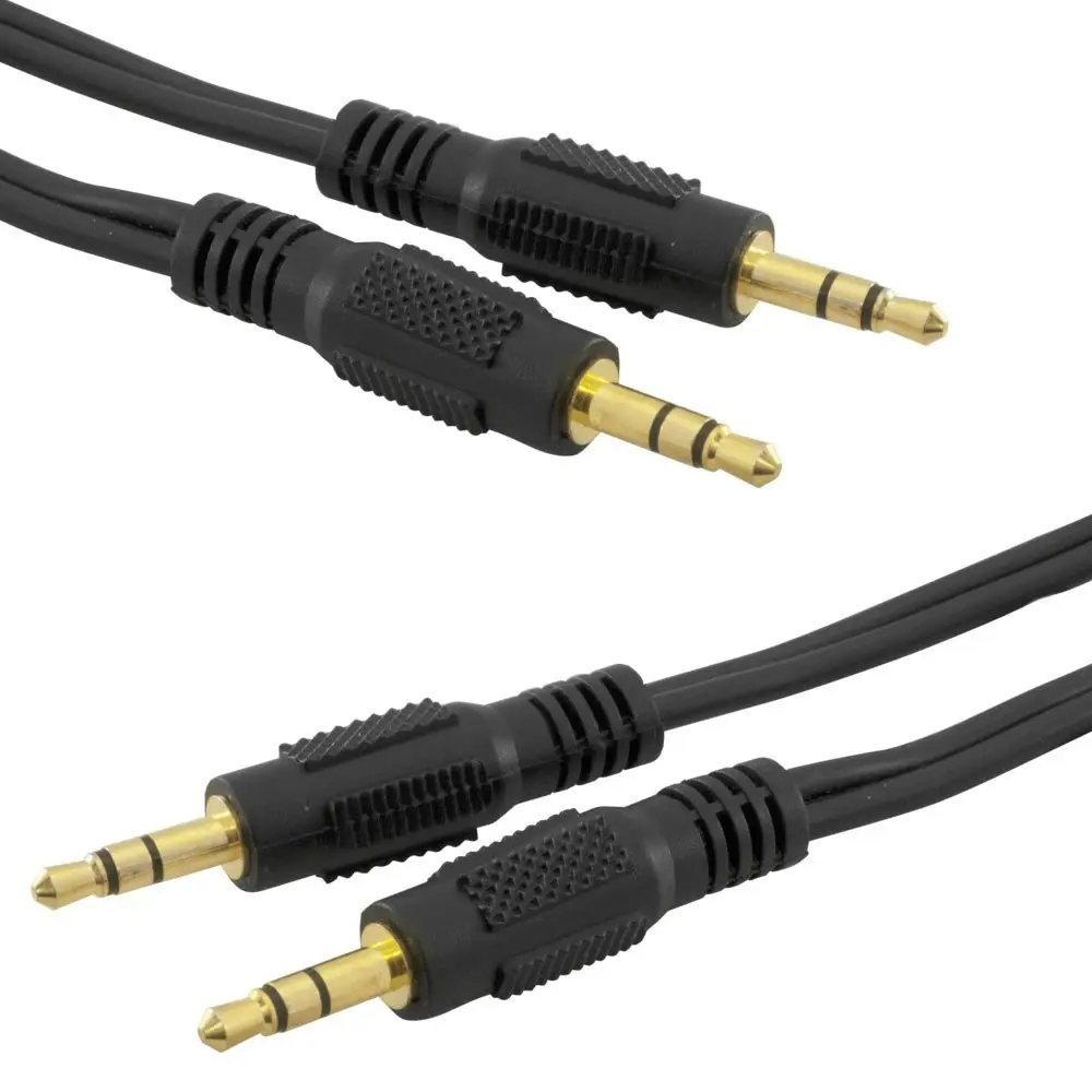 2PK PRO.2 10m Stereo AUX Extension Cable/Lead 3.5mm M to Male Plug/Auxiliary - Electronics