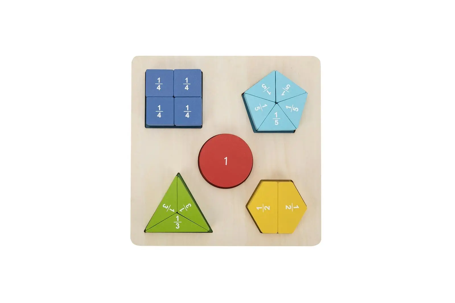 Tooky Toy Children's/Kids Fraction Learning/Coordination/Education Puzzle 2y+ - Toys & Games
