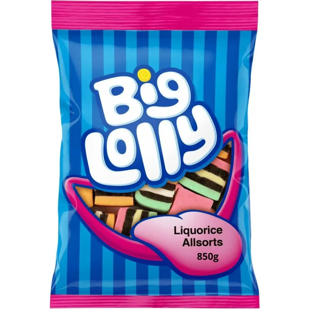BIG LOLLY LICORICE ALLSORTS 850G - Groceries