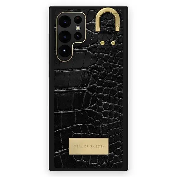 Ideal of Sweden Black Croco Case (Suits Samsung Galaxy S22 Ultra) - Electronics