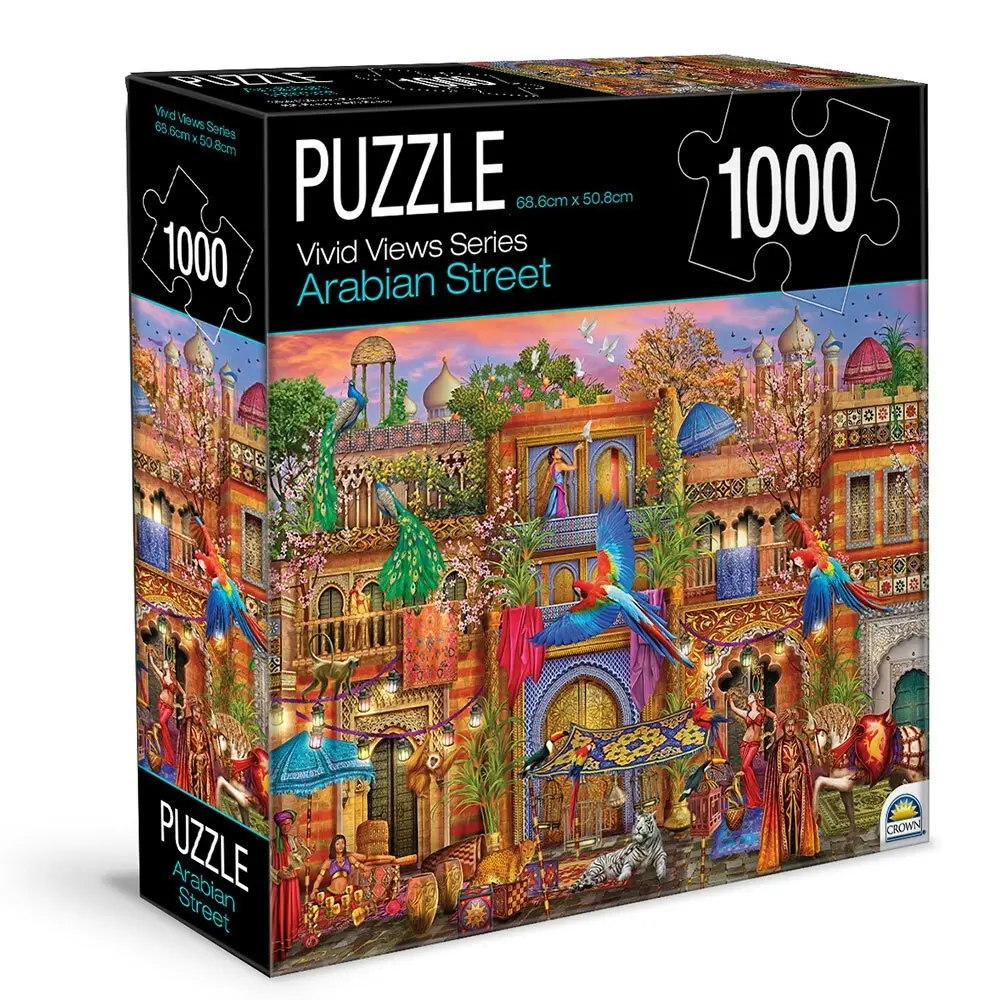 1000pc Crown Vivid Views Series Arabian Street 68.6cm Jigsaw Puzzle Toy 15y+ - Toys & Games