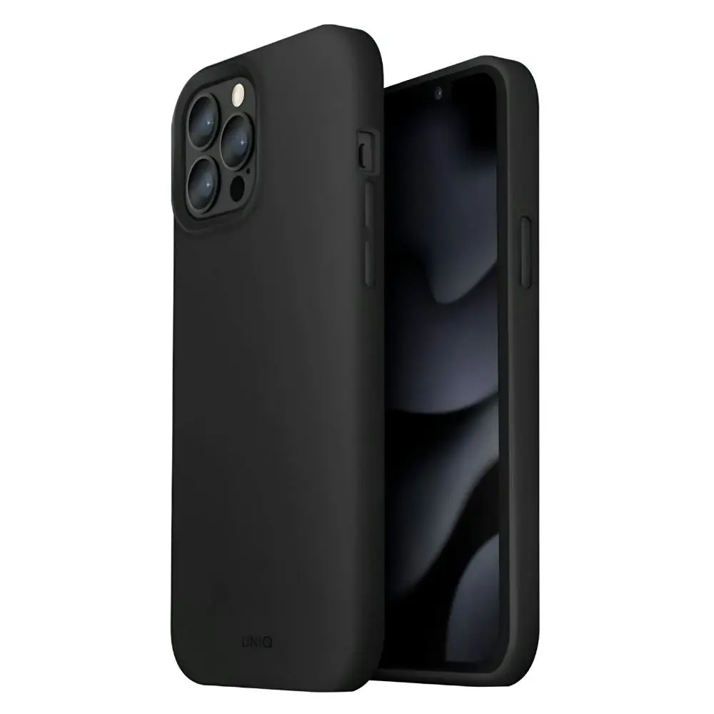 UNIQ Lino Silicone Liquid Case (Suits iPhone 13 Pro) - Black