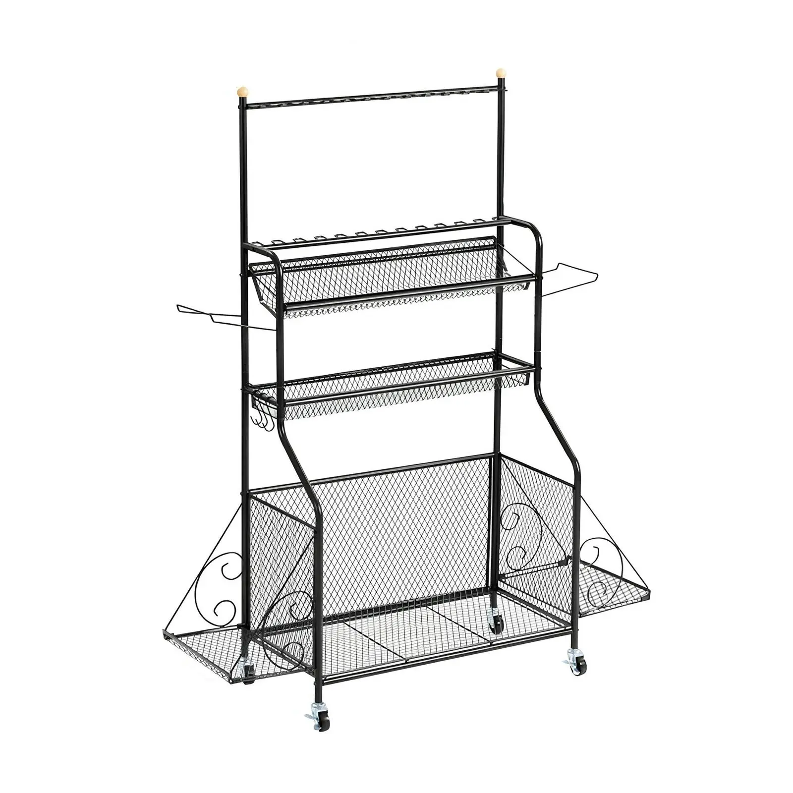 12 Rods Fishing Rod Holder for Garage Fishing Gear Tackle Cart Storage Organizer - Home & Garden