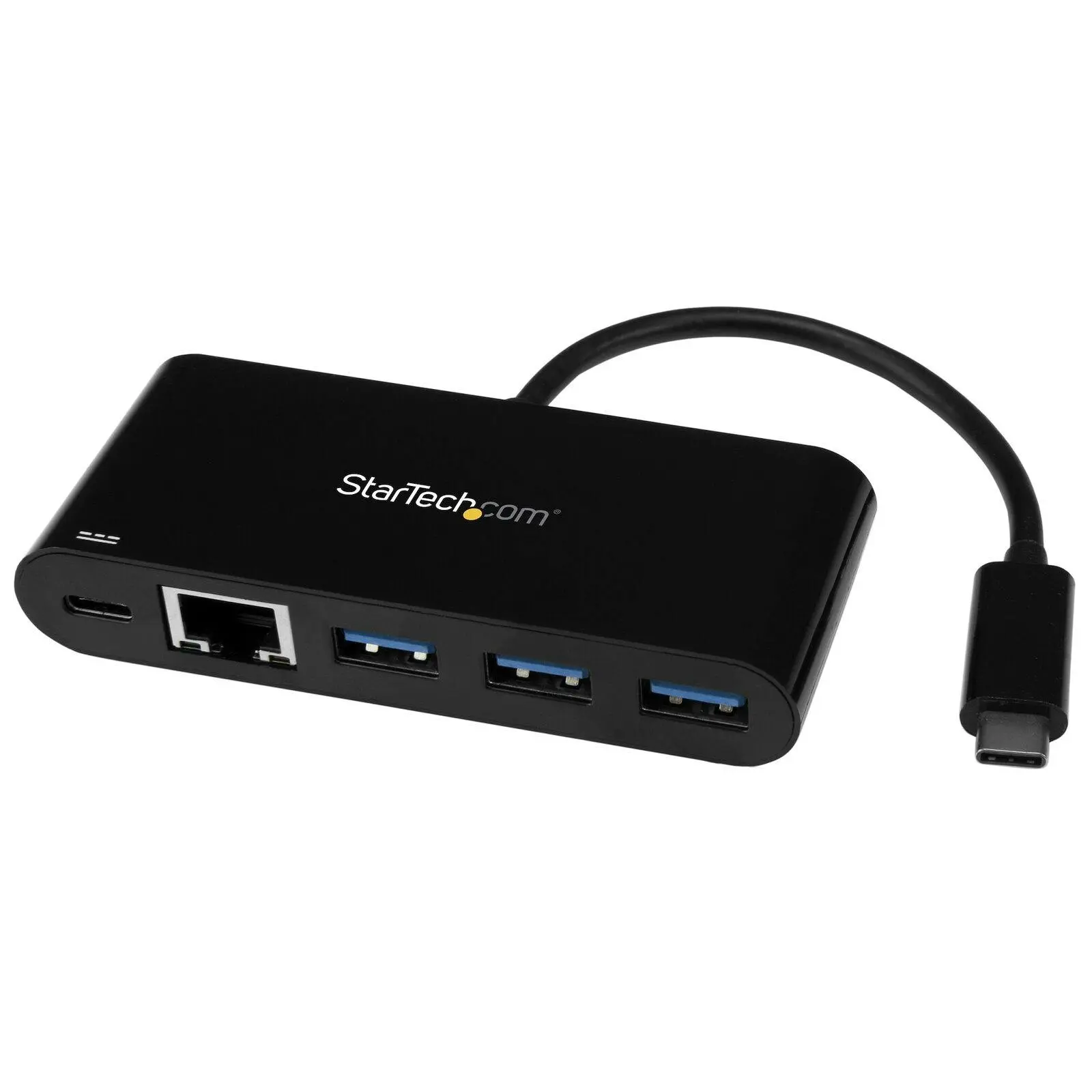 Star Tech 3 Port 5Gbps USB C Hub to 3 USB A/ USB 3.0 60W/RJ45 Adapter f/ Laptop - Electronics