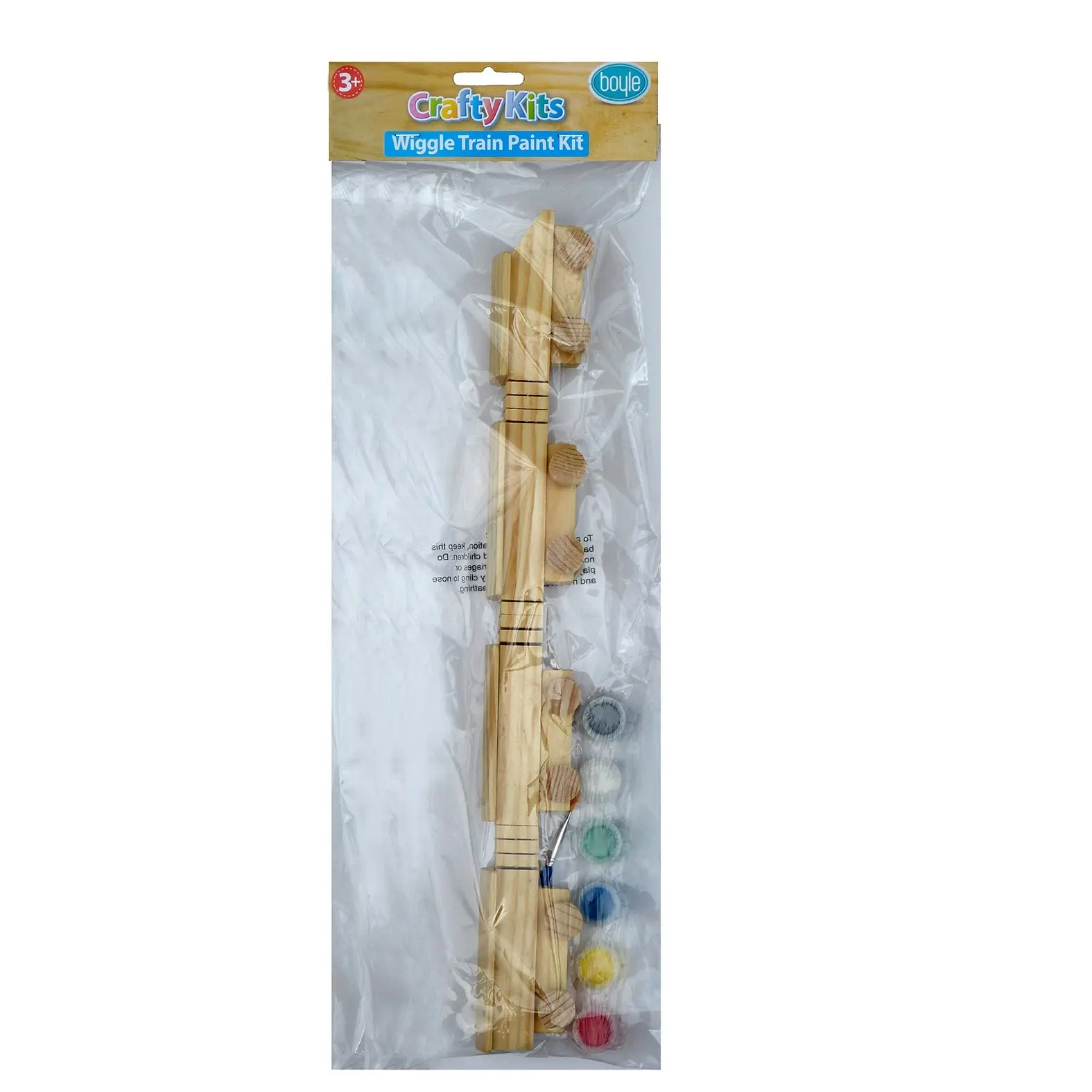 Crafty Kits Wood Wiggle Train Art/Craft Paint Activity Kit Kids/Children Toy 3y+ - Hobbies