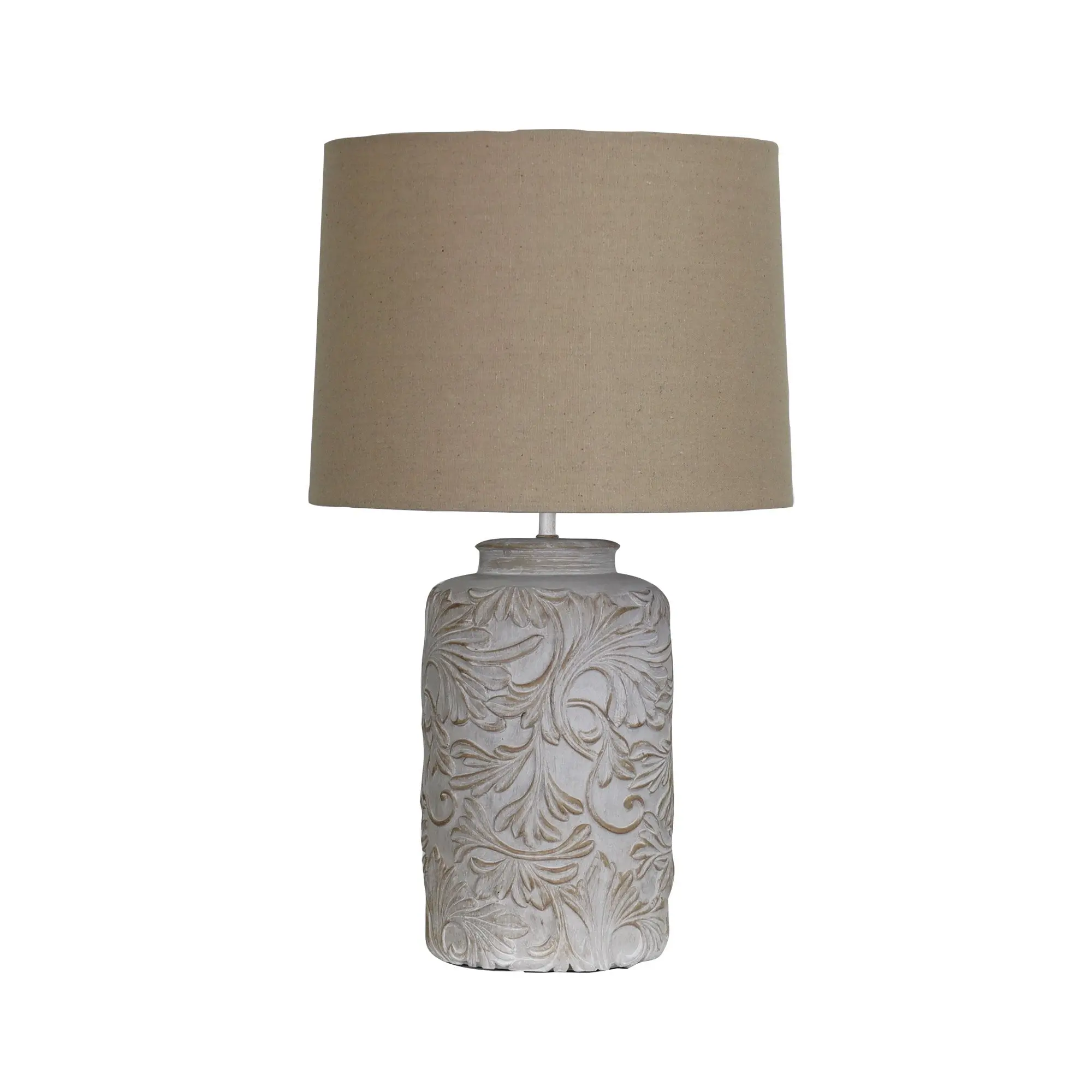 ANDORRA Table Lamp Romantic Embossed Floral - Home & Garden