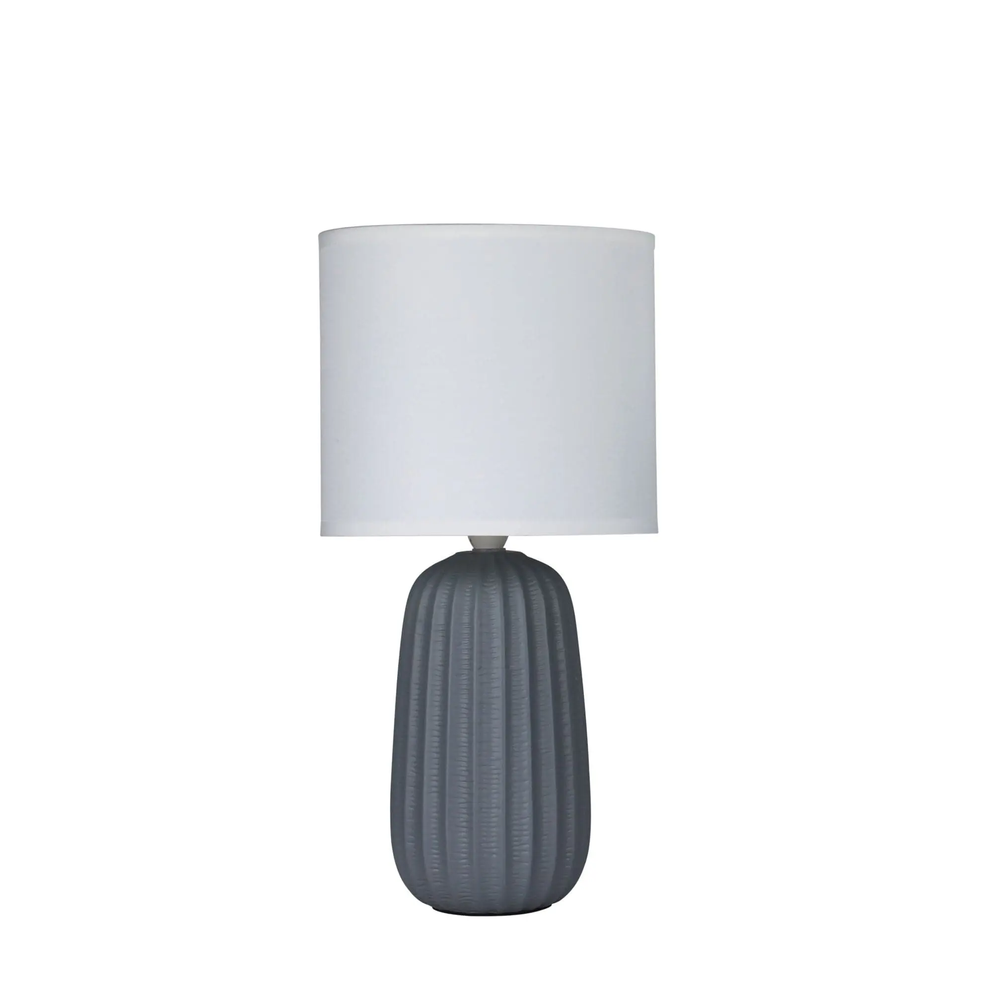 BENJY.20 Grey Ceramic Table Lamp - Home & Garden