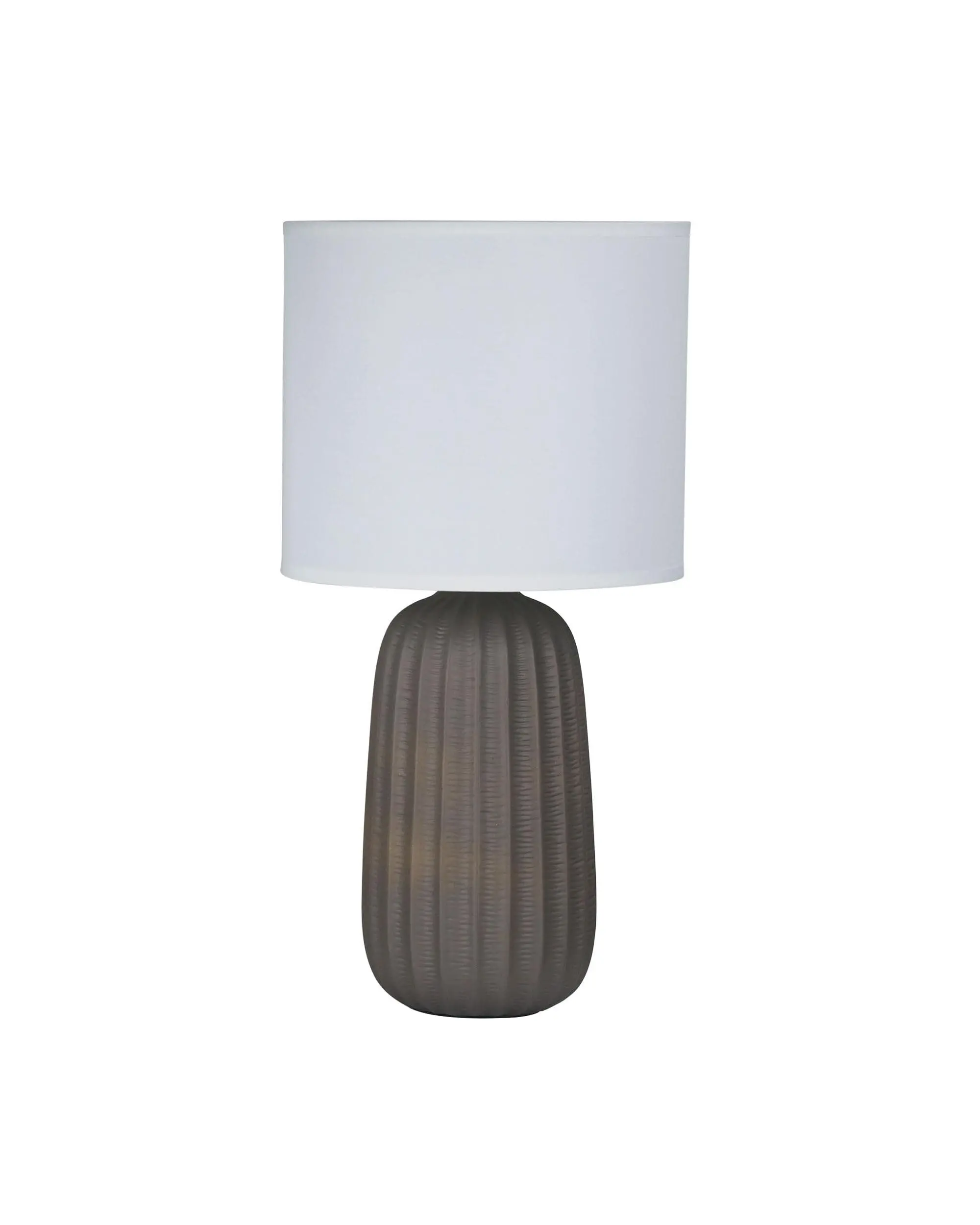 BENJY.25 Taupe Ceramic Table Lamp - Home & Garden