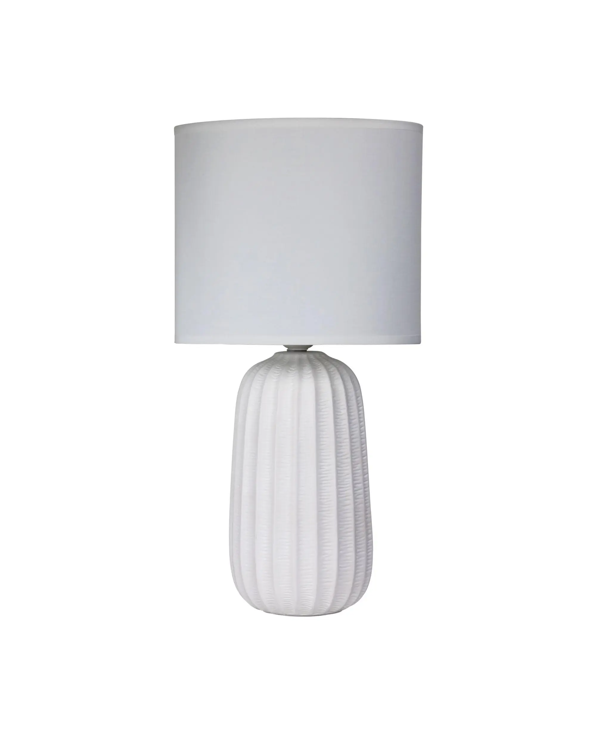 BENJY.25 White Ceramic Table Lamp - Home & Garden