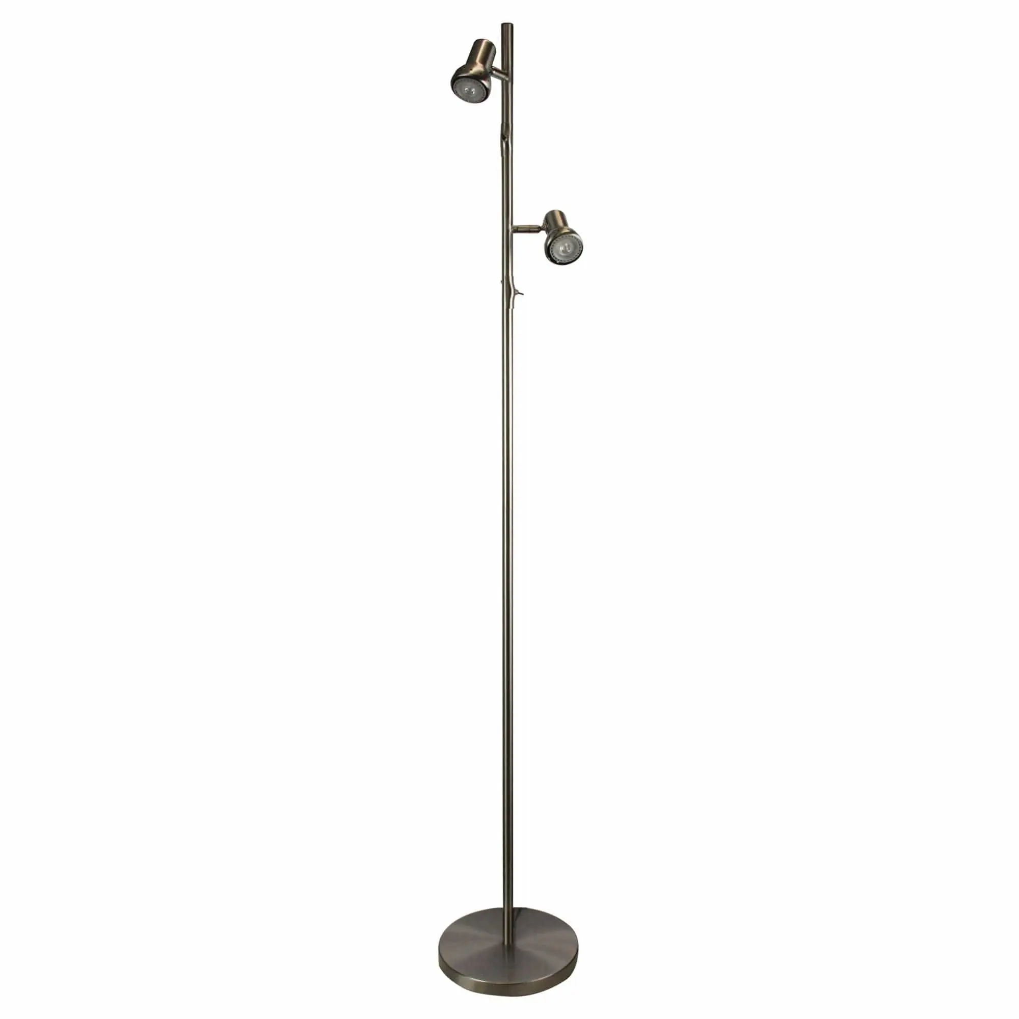 DAXAM LED Twin Adjustable Floor Lamp Antique Brass - Home & Garden