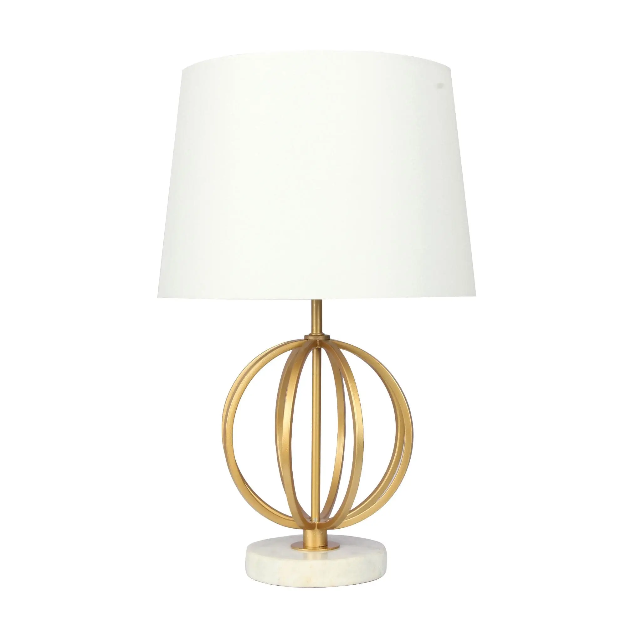 LOXTON Gold painted metal/ marble table lamp - Home & Garden