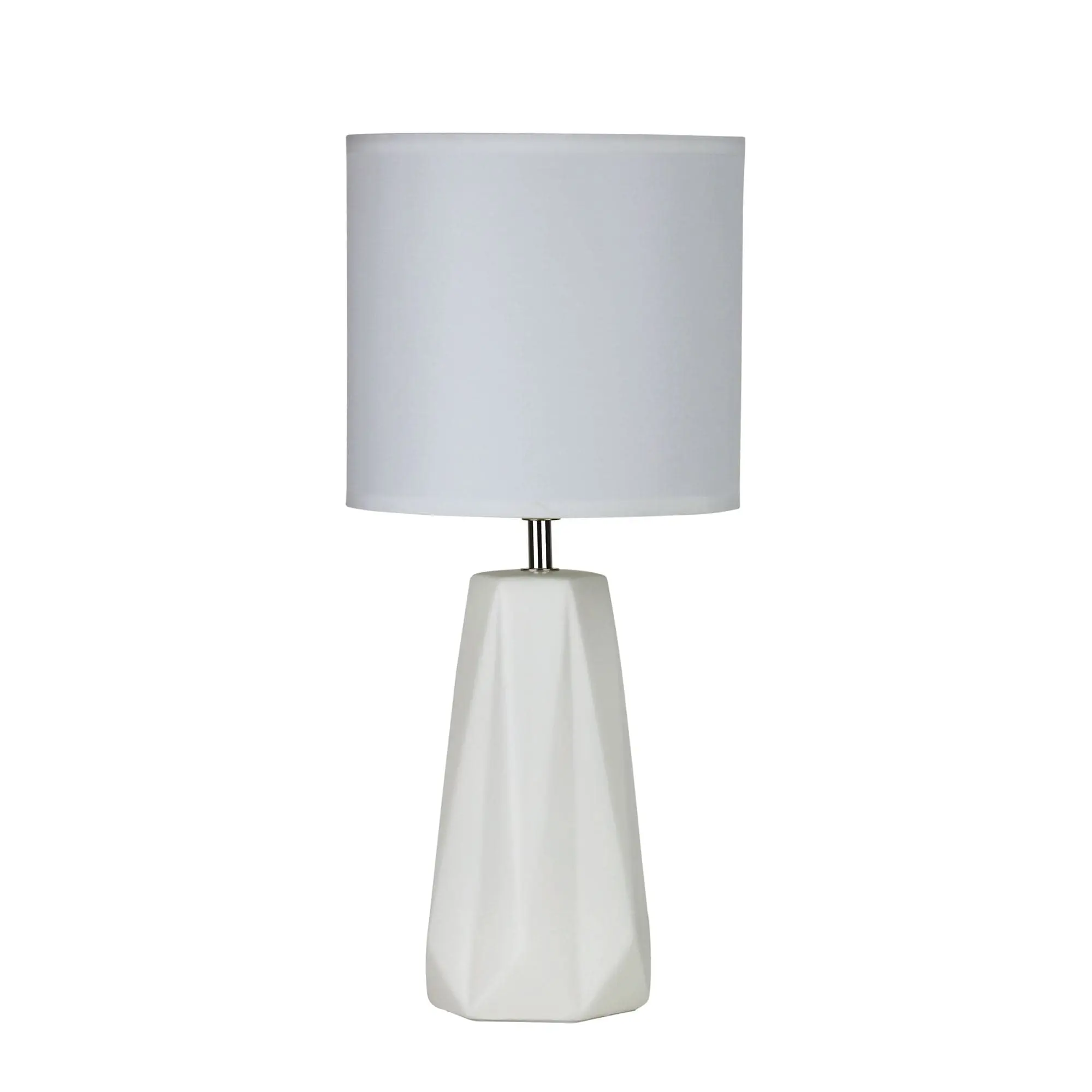 SHELLY White Ceramic Table Lamp - Home & Garden