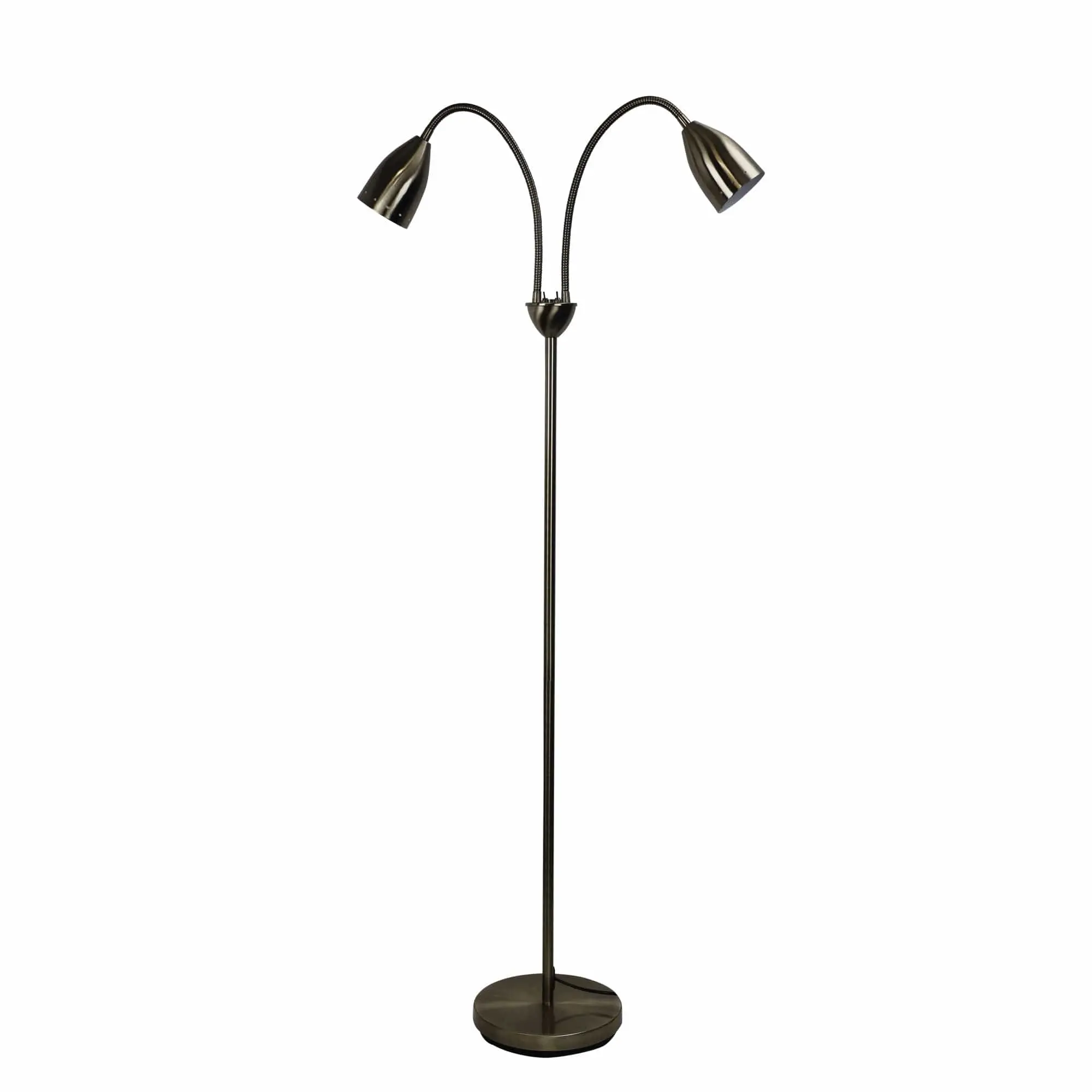 STAN Twin Flexible Neck Lamp Antique Brass - Home & Garden