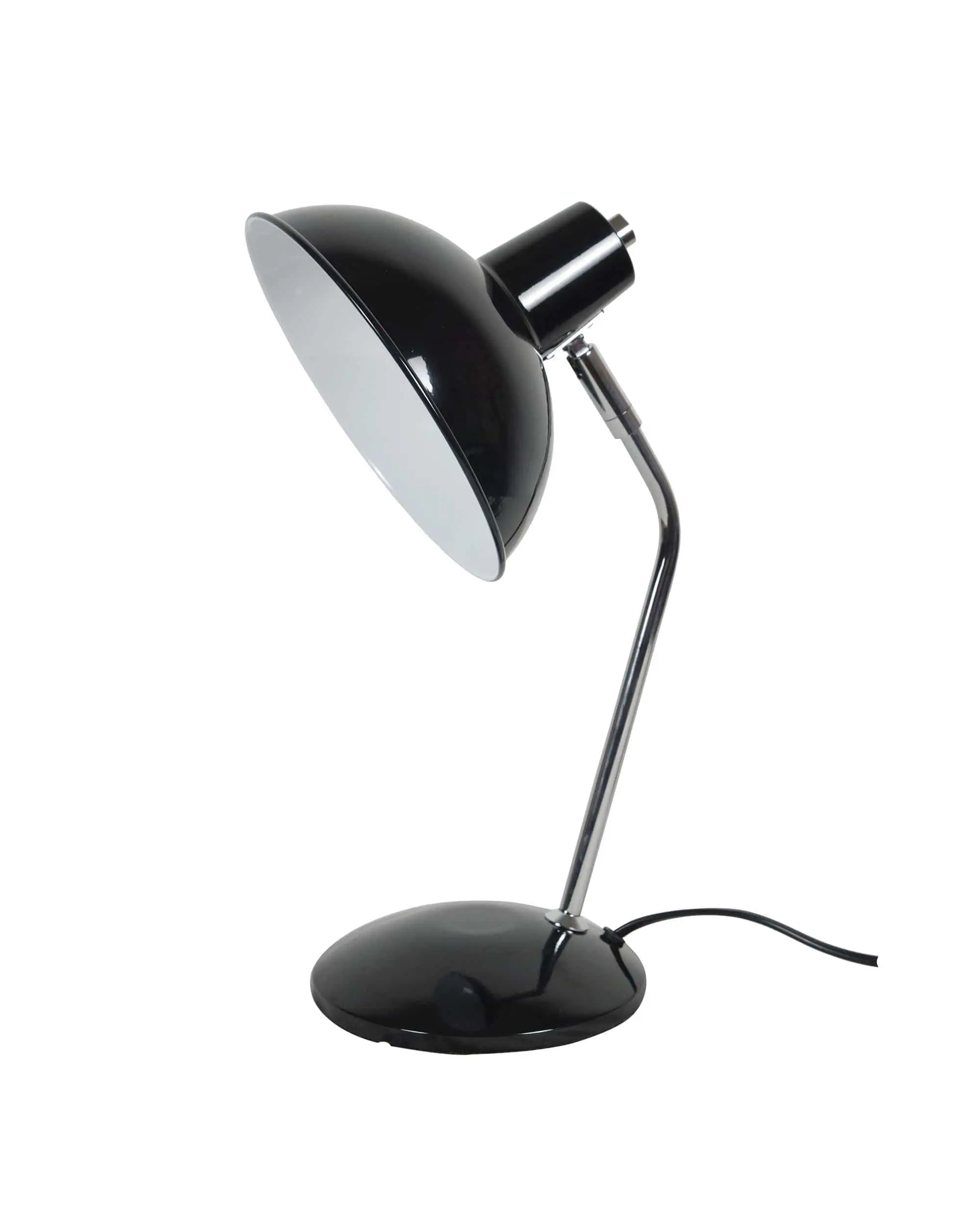 Thea Black and Chrome Desk Lamp - Home & Garden