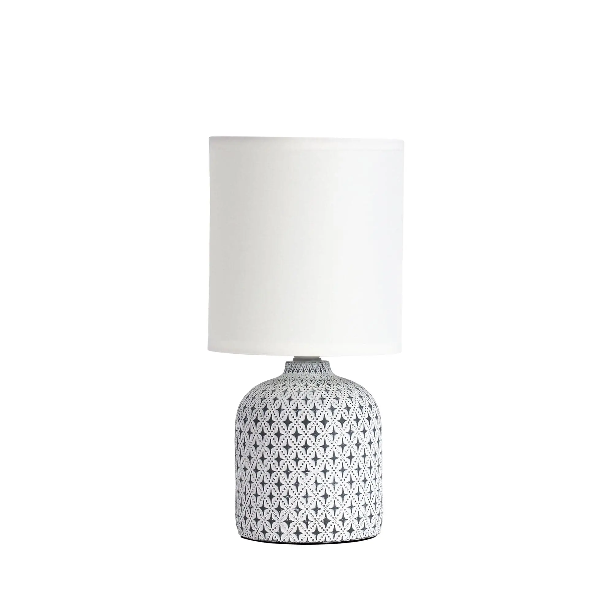 VERA White Ceramic Table Lamp - Home & Garden