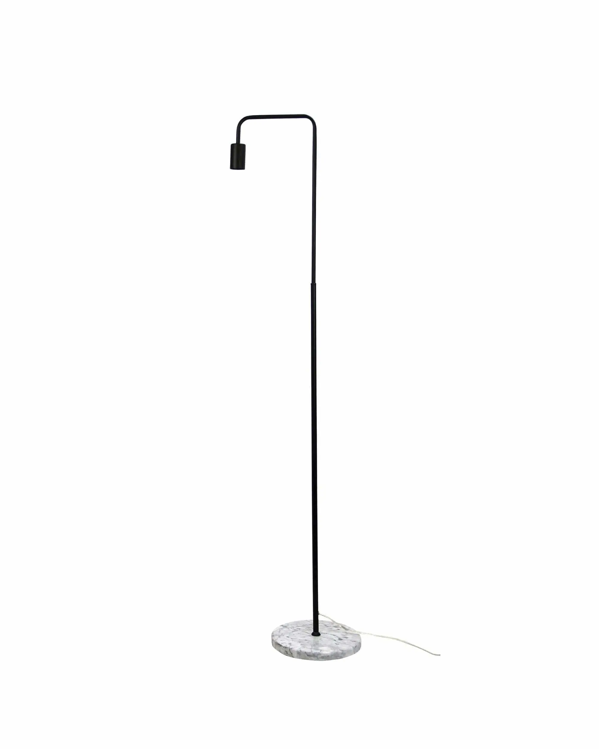 VILLE FLOOR LAMP Black Scandi Lamp with Marble Base - Home & Garden