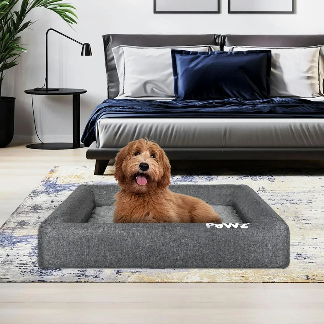 Pawz Memory Foam Pet Bed Calming Dog Cushion Orthopedic Mat Washable Removable M - Pets