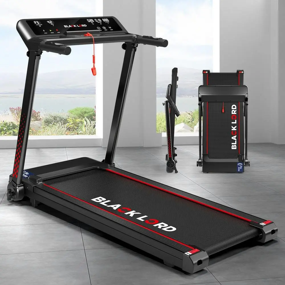 Black Lord Treadmill Electric Exercise Foldable Running Machine Home Gym Fitness - Shred Sale - Up to $400 off