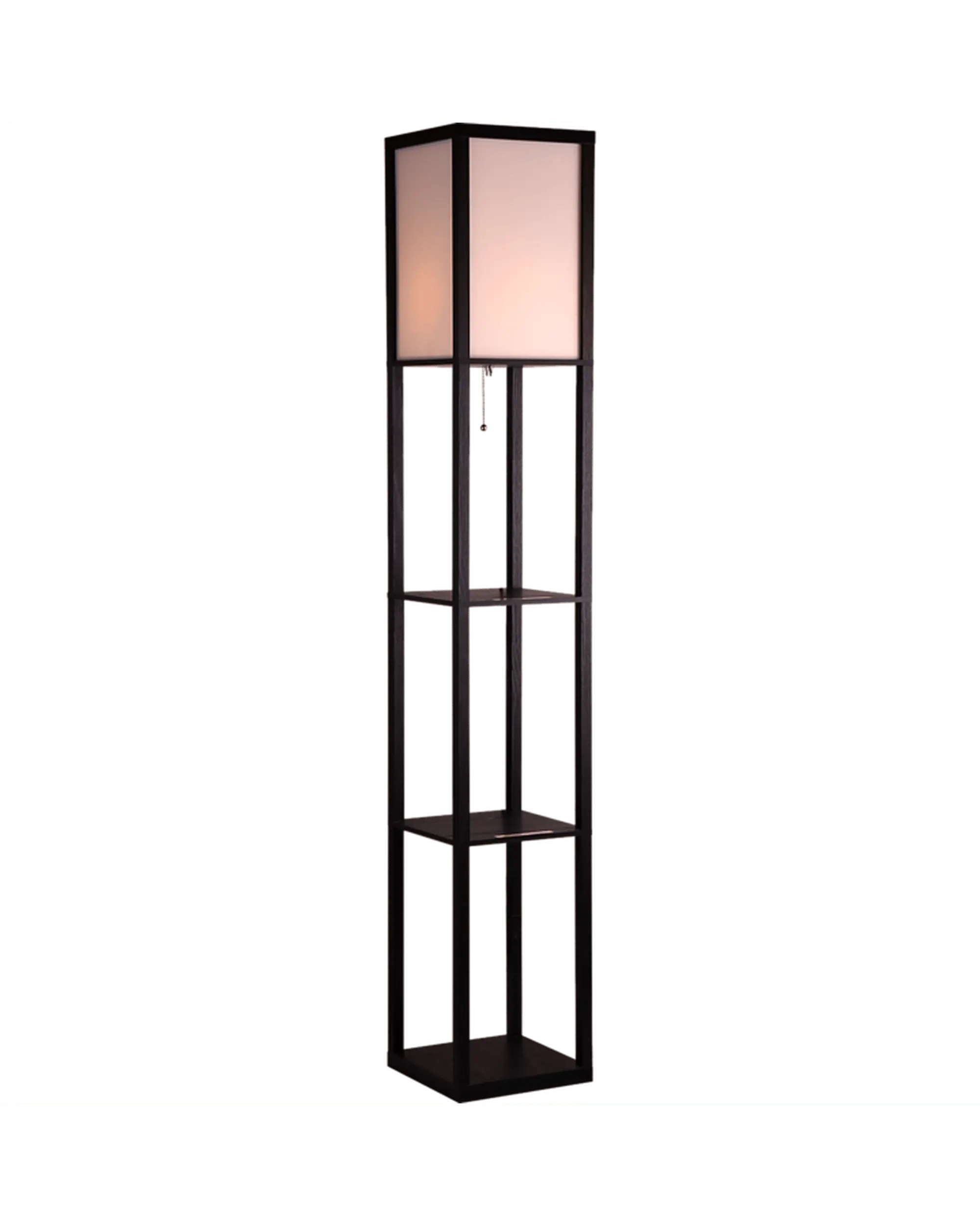 Shelf Floor Lamp - Shade Diffused Light Source with Open-Box Shelves - Type A
