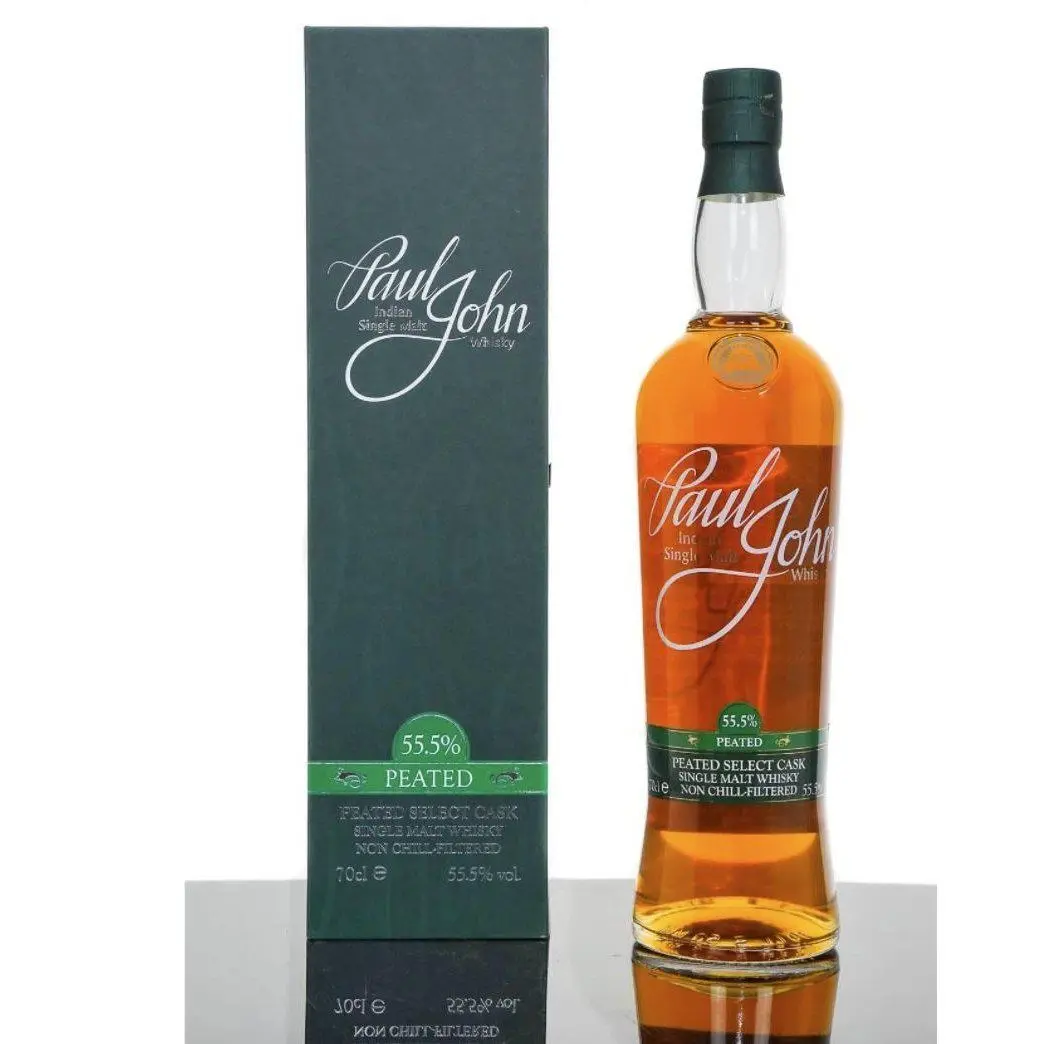 Paul John Select Cask Peated Cask Strength Single Malt Indian Whisky 700ml - Alcohol