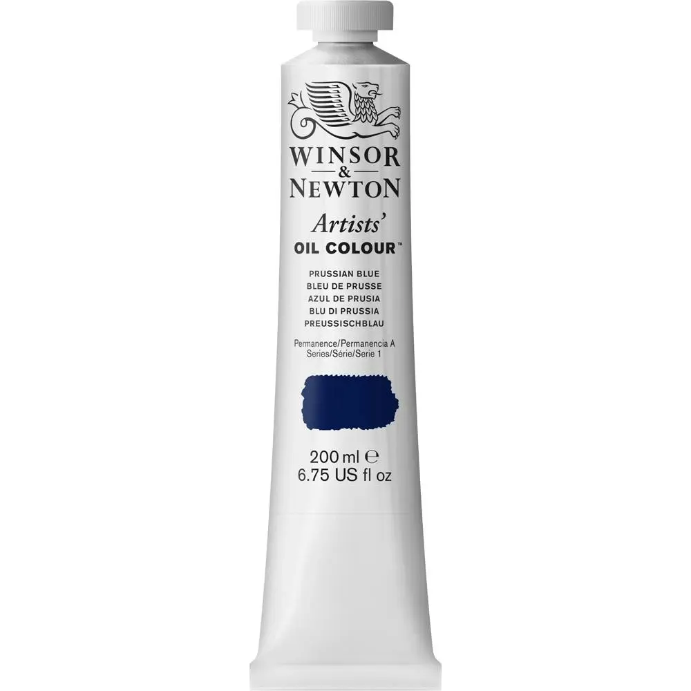 Winsor & Newton Artists Oil Colour 200ml Art Paint Tube Prussian Blue Series 1 - Hobbies