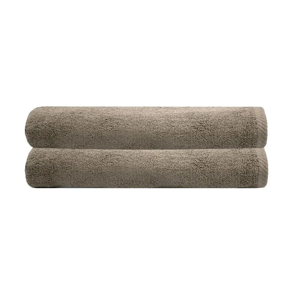 2pc Bambury Ultra soft Chateau Bath Sheet 80x160cm Latte Cotton Woven Home Decor - Home & Garden