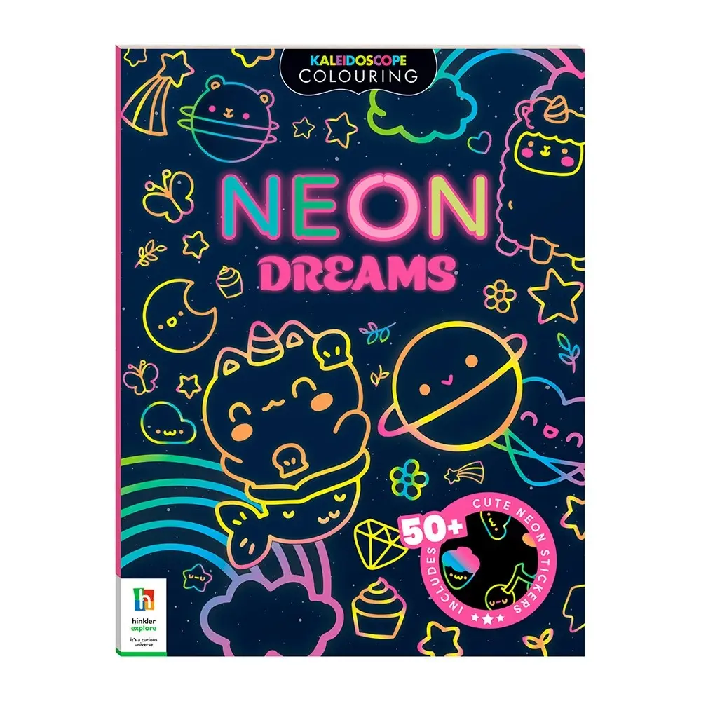 Kaleidoscope Sticker Colouring Neon Dreams Colouring Book Art/Craft 6y+ - Hobbies