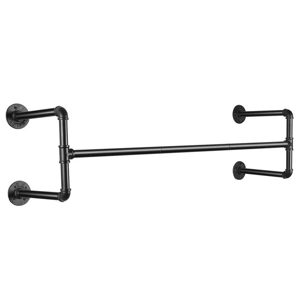 Heavy-duty, wall-mounted garment rack for closet organization, holds 50kg.
