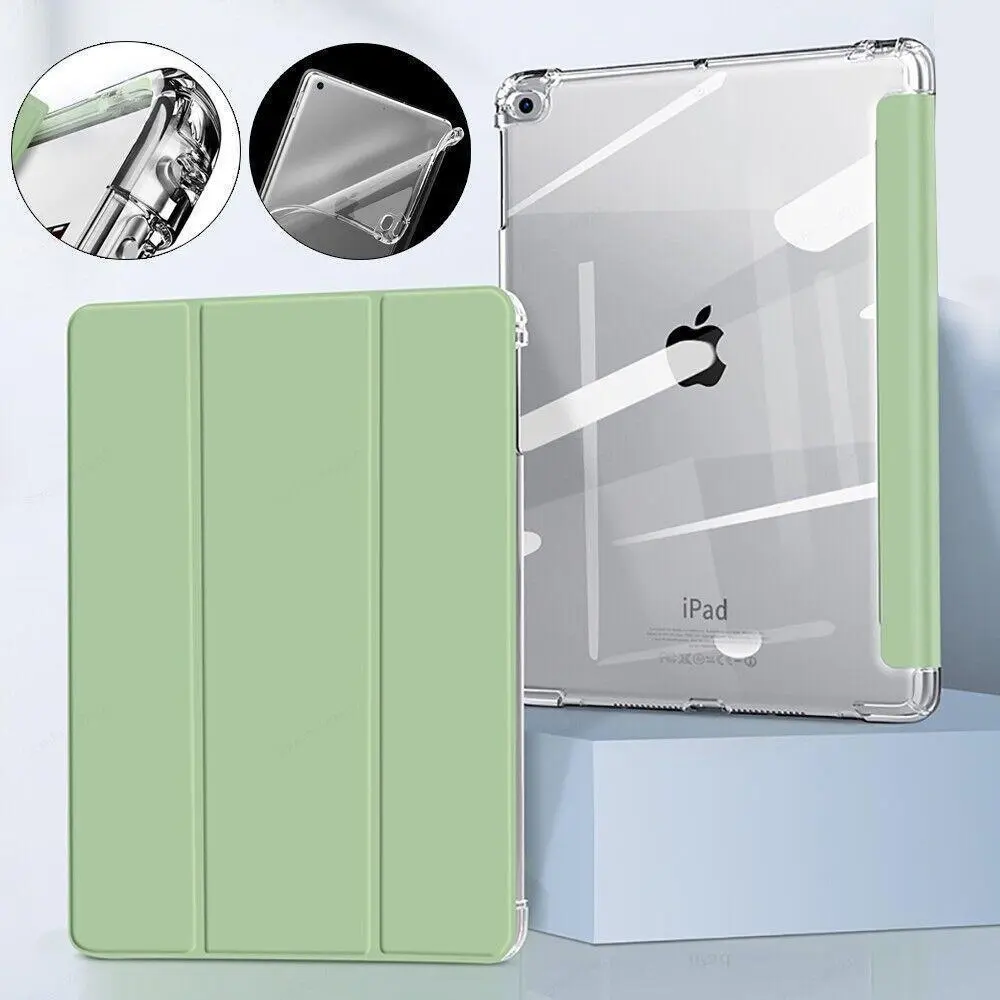 Shockproof Maccha Green iPad Air 2 Cover with Smart Wake and Pencil Holder - Electronics