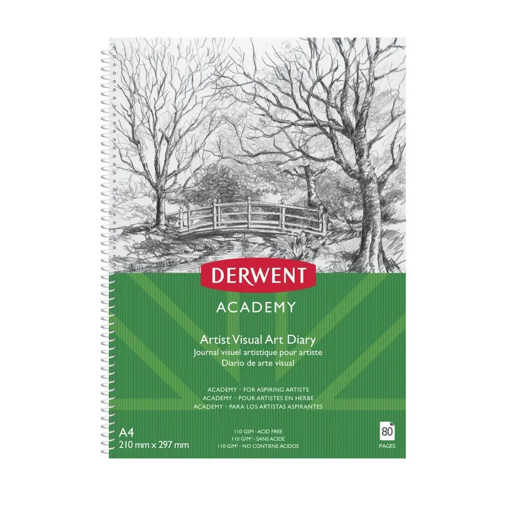Derwent Academy Art/Craft Visual Art Diary A4 Portrait Orientation 80pg 350Gsm - Office