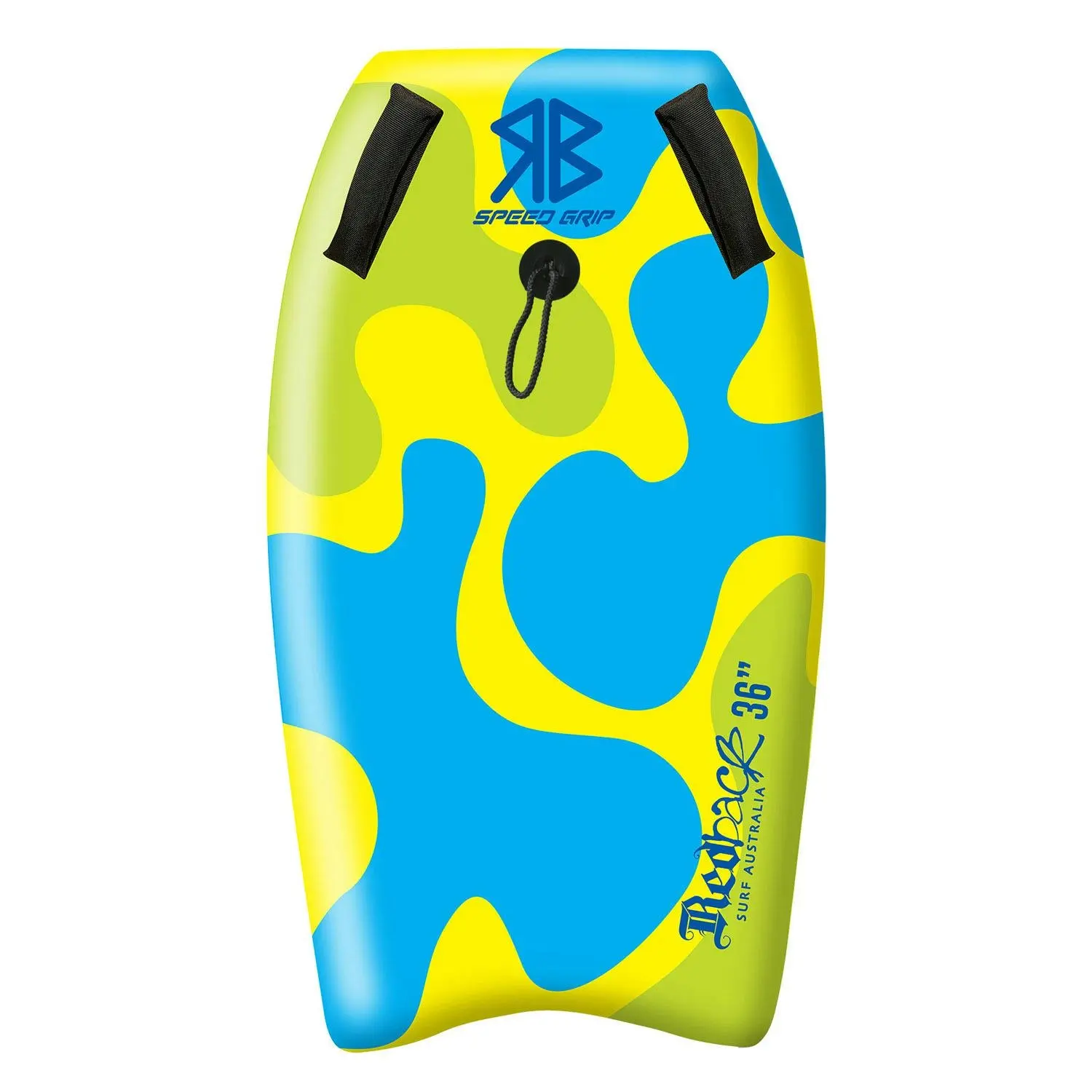 Redback Speed Grip 36" Bodyboard w/Padded Handles Beach Surf Boogie Board Yellow - Sports & Outdoor