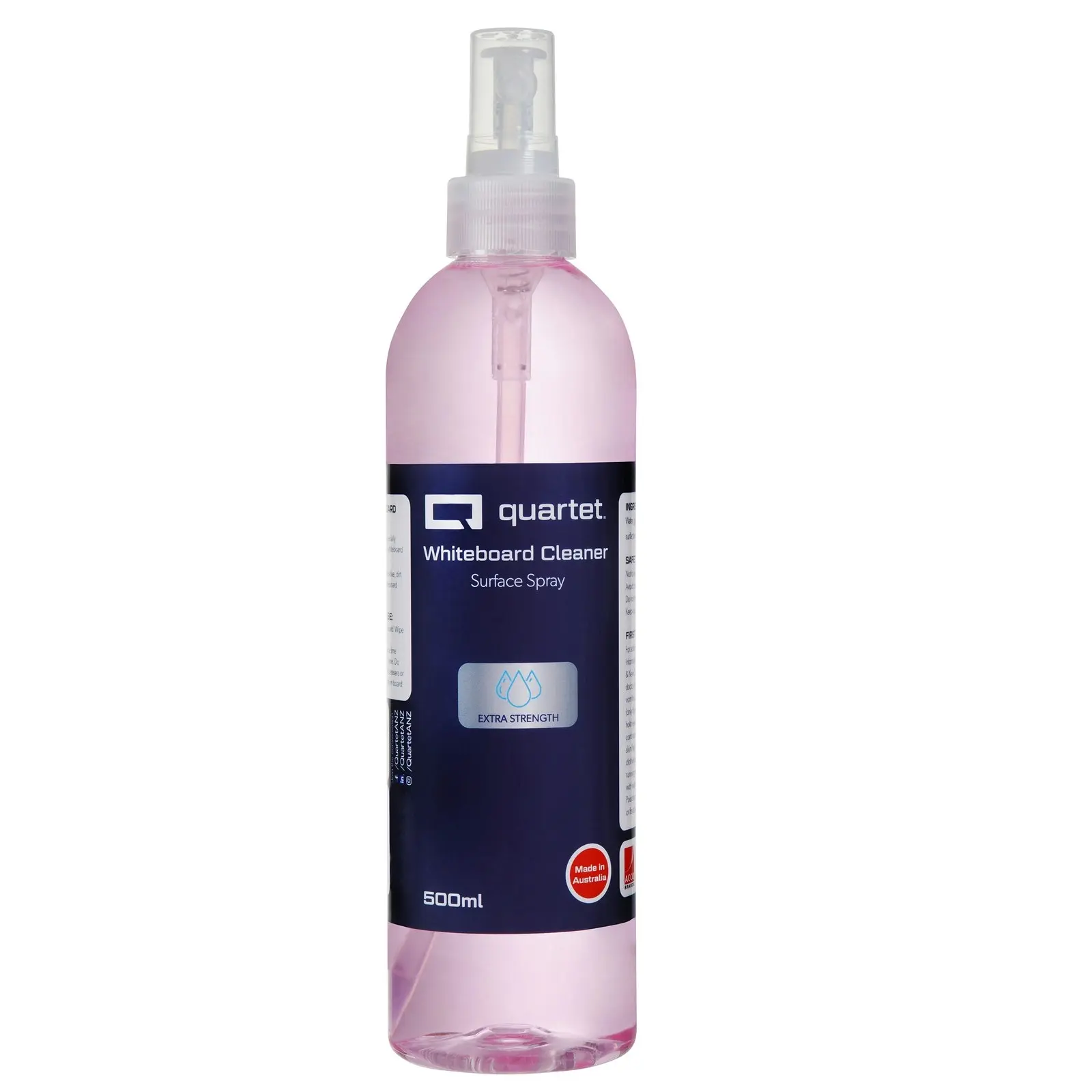 Quartet Extra Strength 500ml Cleaner Liquid Surface Erase Spray For Whiteboard - Office