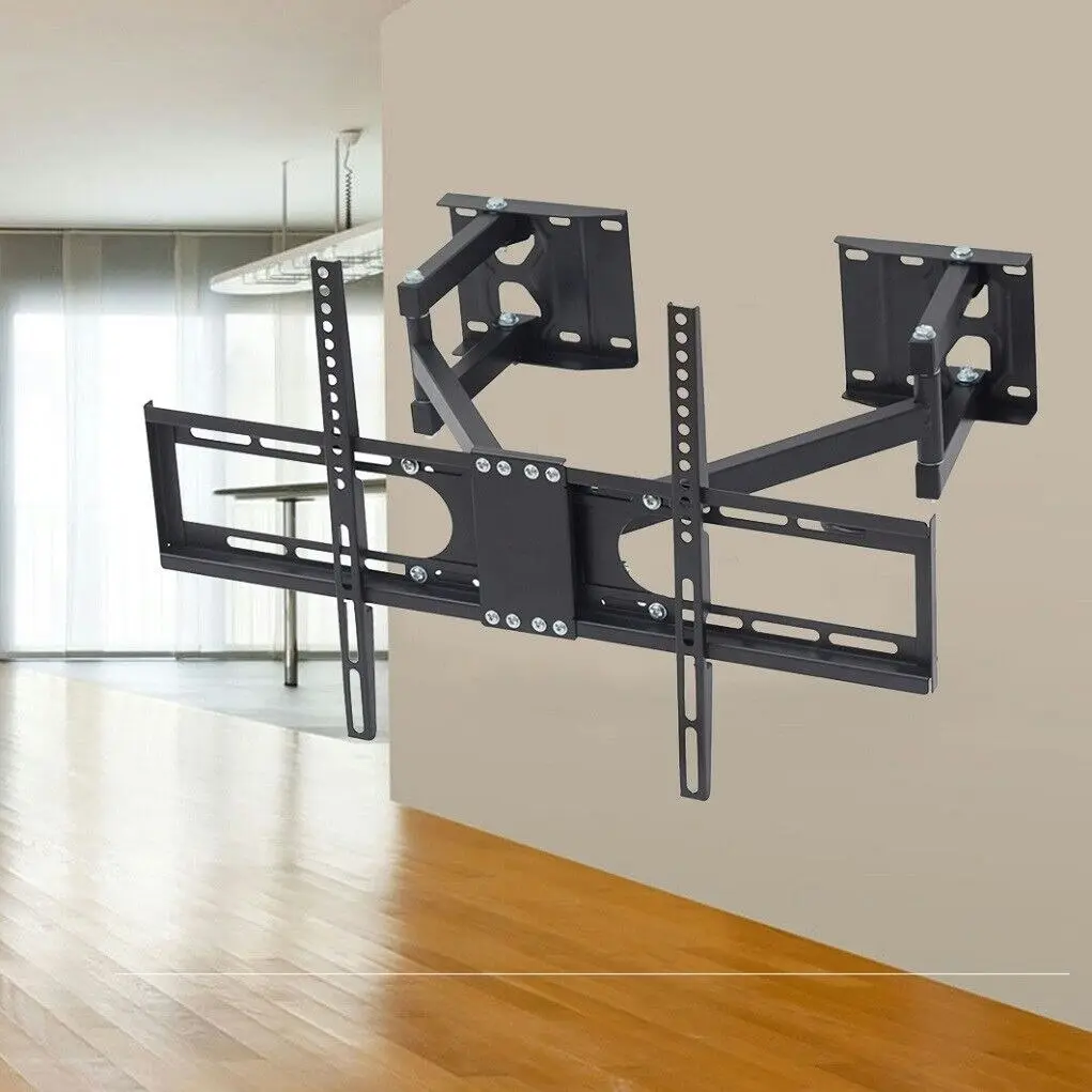 Fin Solid Sturdy Corner Full Motion Extend Tv Wall Bracket Mount For 42-65 Inch Tvs