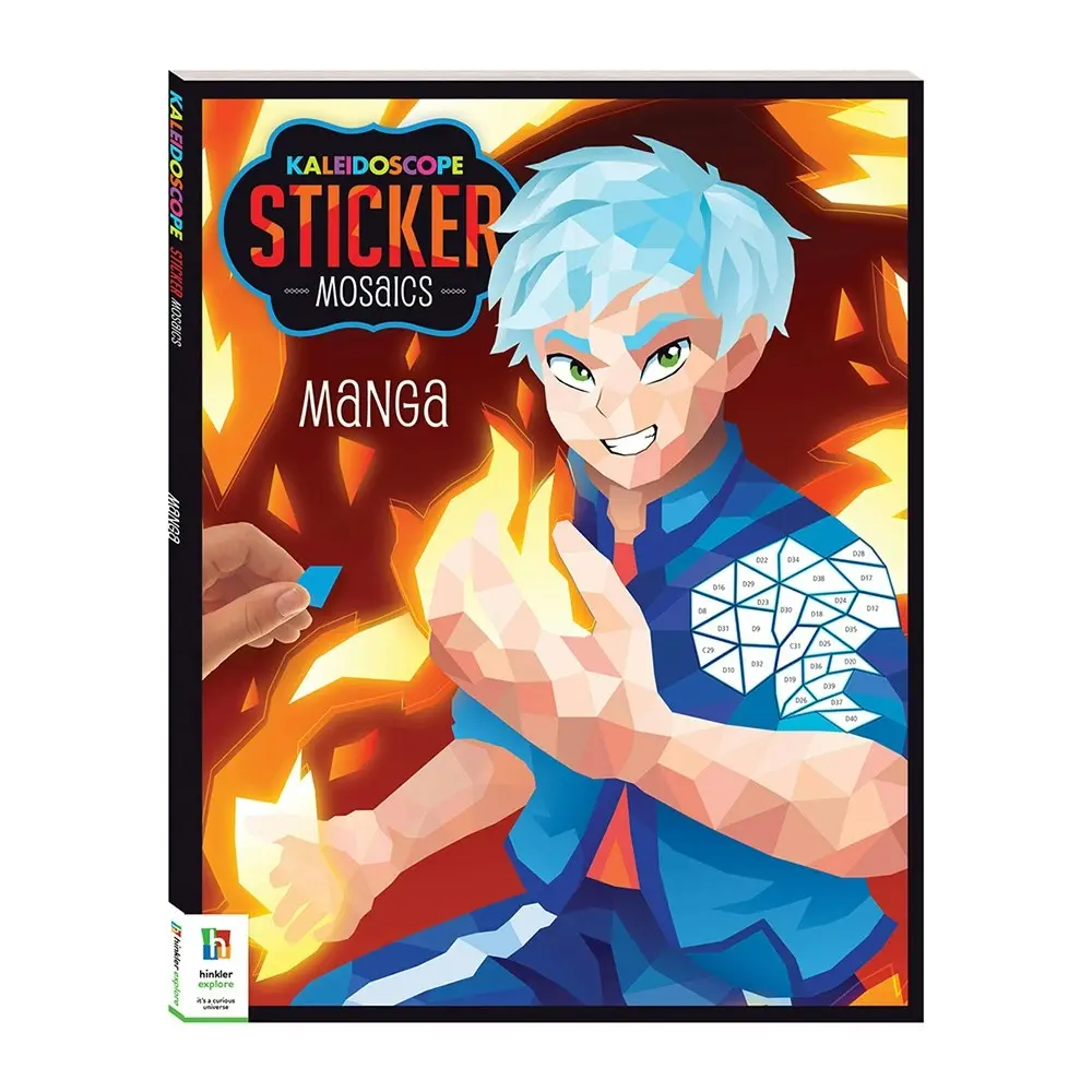Kaleidoscope Sticker Mosaics Manga Sticker Art Book Kids/Childrens Activity - Hobbies