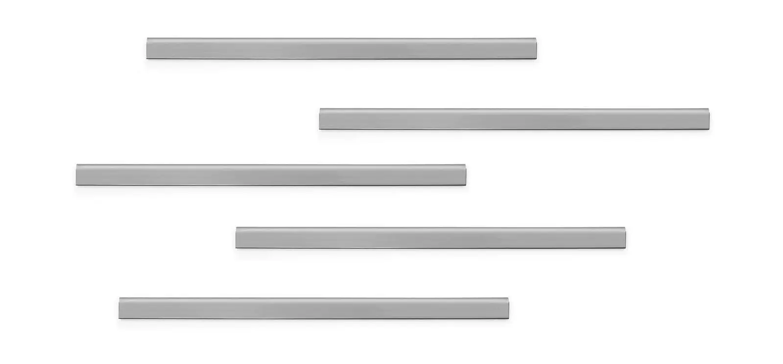 5PK Durable Durafix Rail A4 Document 29.7cm Magnetic Clip Strip Holder Silver - Office