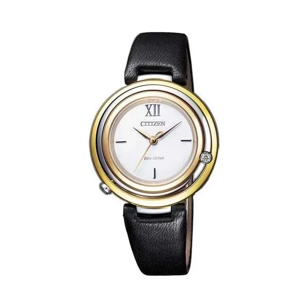 CITIZEN Eco-Drive Analog White Dial Women's Watch (EM0656-15A)