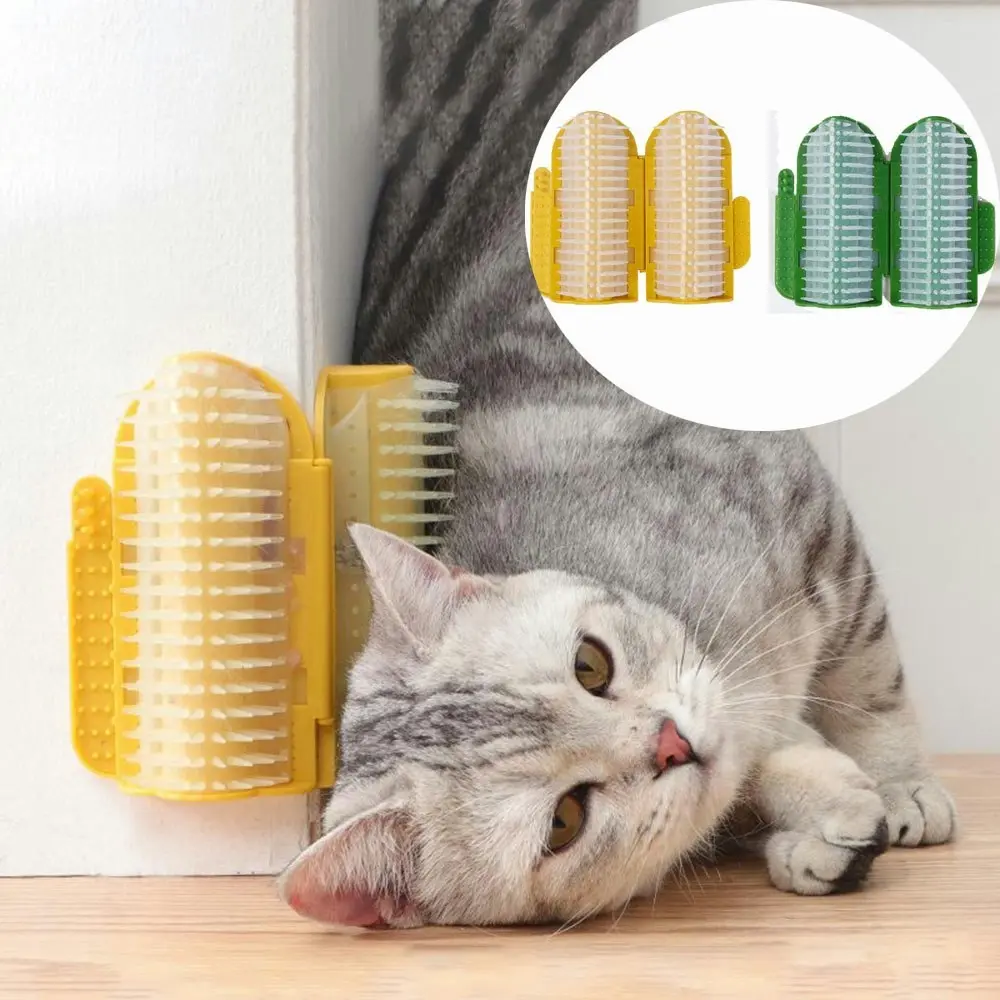 2 Pack Soft Cat Corner Self Groomer Wall Corner Massage Comb Corner Scratcher - Pets