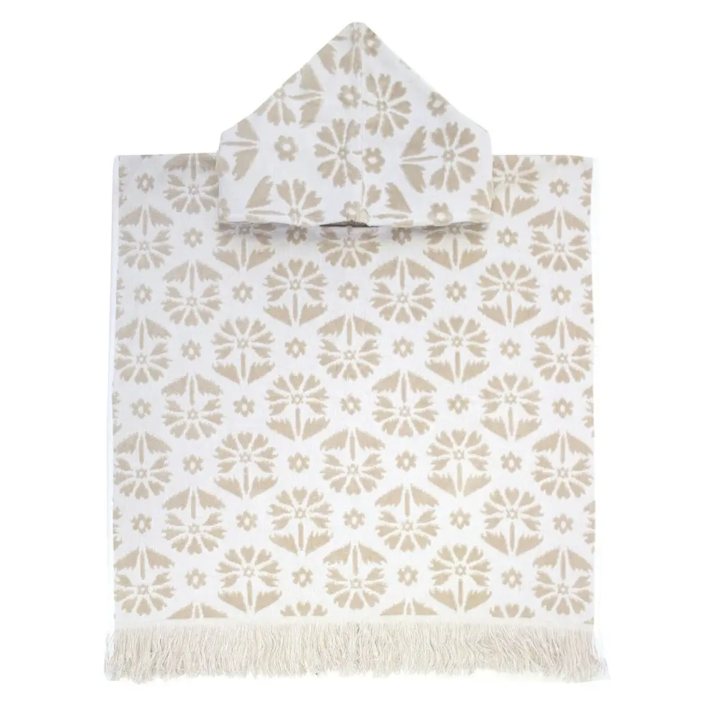 Bambury Home Living Ultra soft Flora Kids Poncho Pebble Cotton Woven 60 x 60cm - Home & Garden