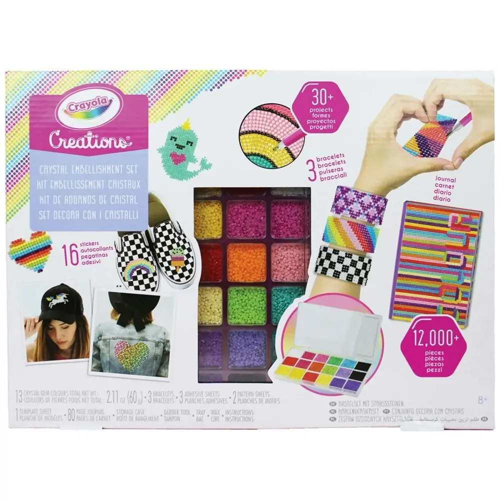 Crayola Crystal Embellishment Set Creations Kids/Children Craft Activity Toy 8y+ - Hobbies