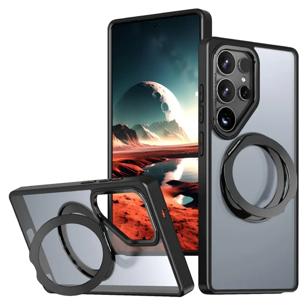 Soka Ring Stand Case (Suits Galaxy S25 Ultra) - Black